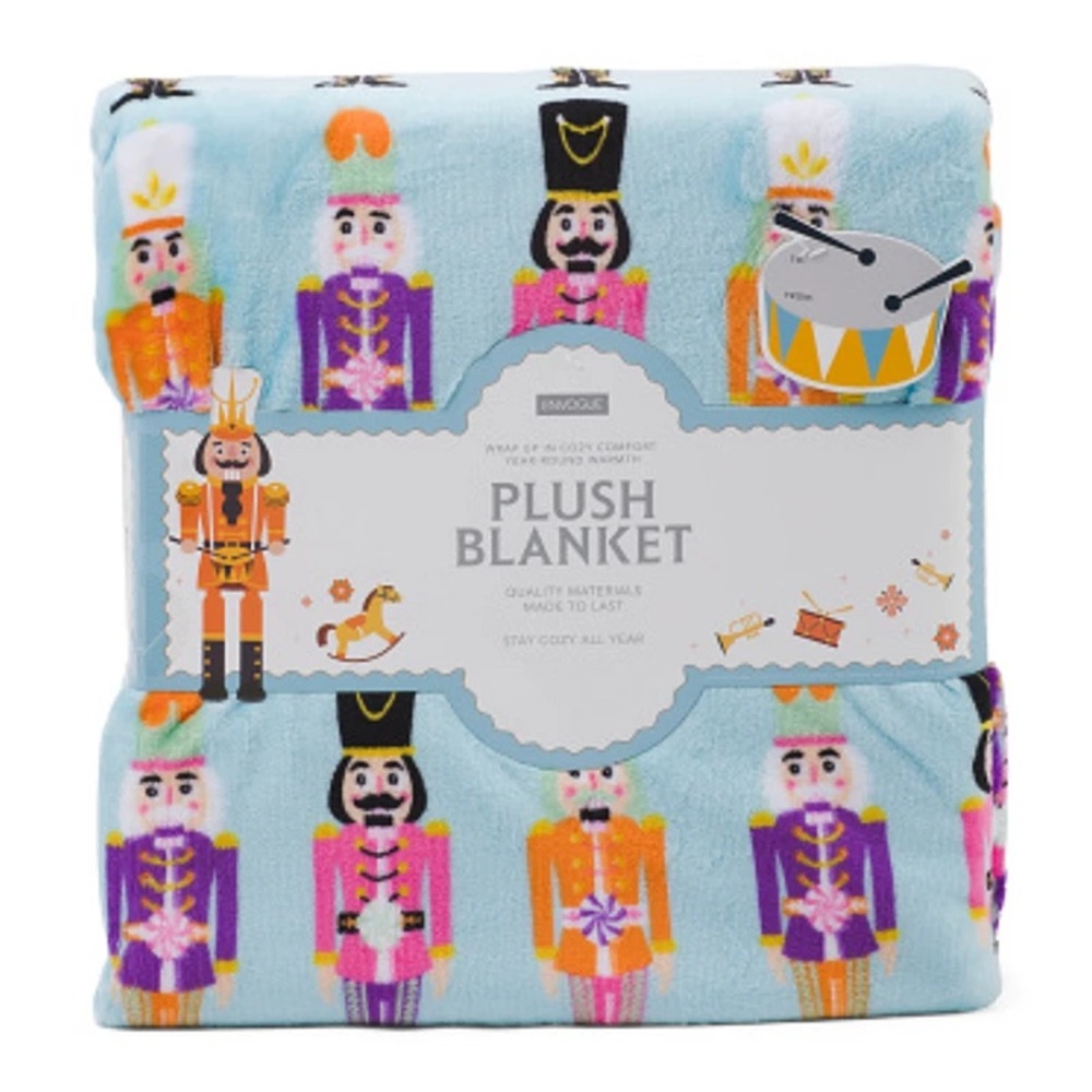 Nutcracker oversized Plush Throw Blanket - Multic… - image 1